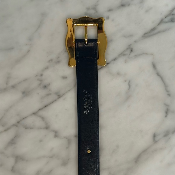 Paloma Picasso Women’s Navy / Black Leather Belt - SIZE M (75) - Picture 8 of 14